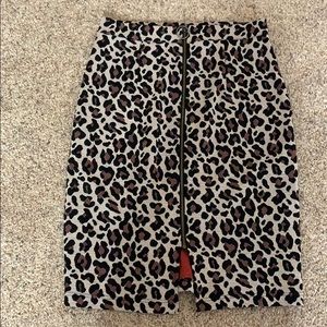Cheetah print pencil skirt